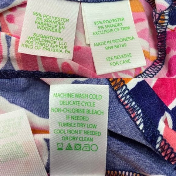 Lilly Pulitzer Floral Lucia Halter Dress in Bright Navy Women Size XS - Picture 8 of 9